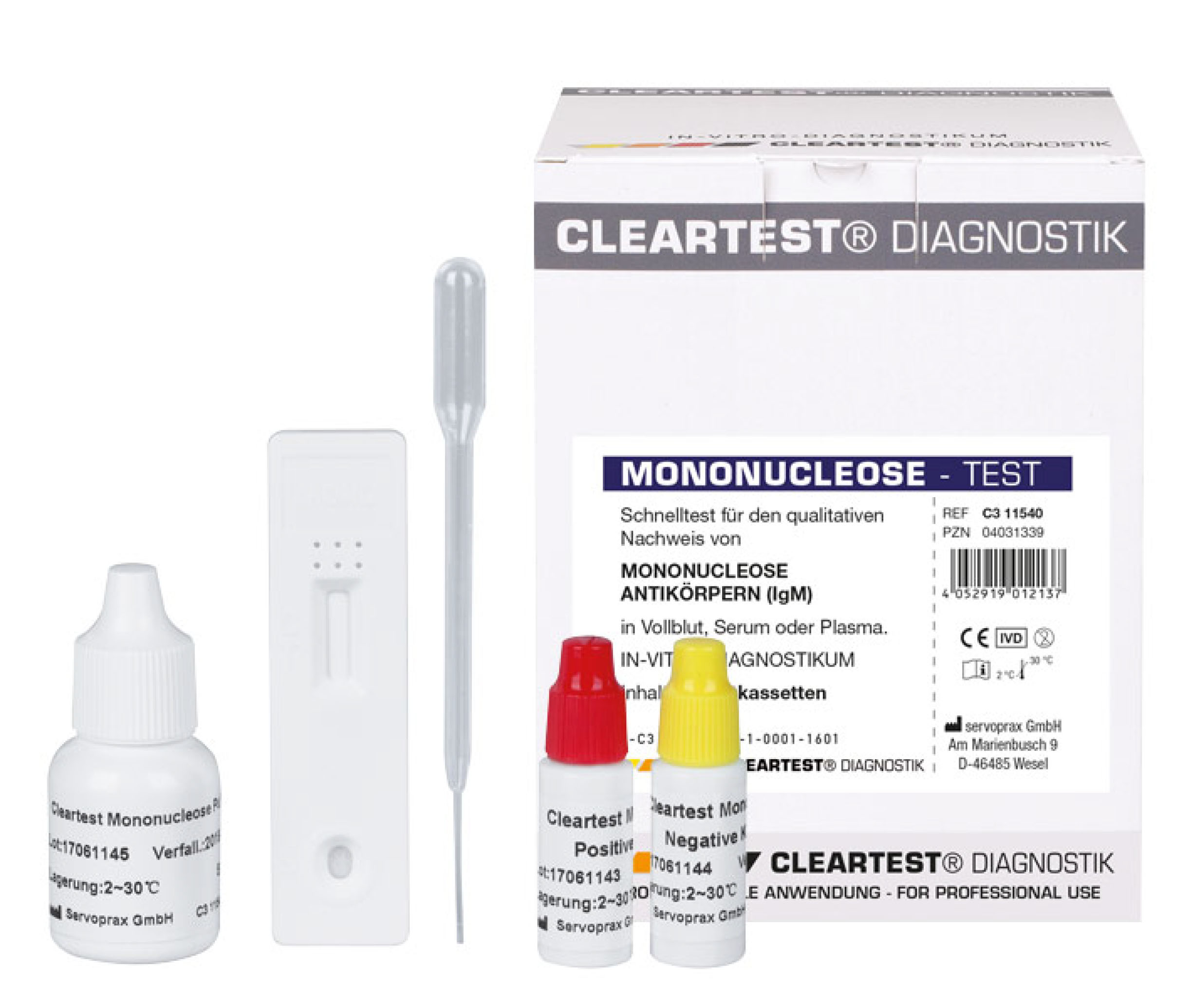 Cleartest Mononukleose Kassettentest