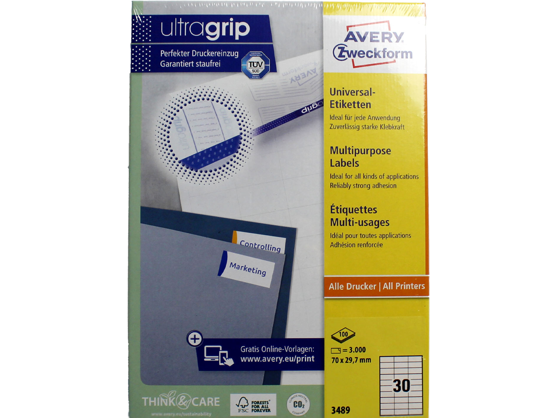 AVERY Zweckform Universal-Etiketten 70 x 29,7 mm