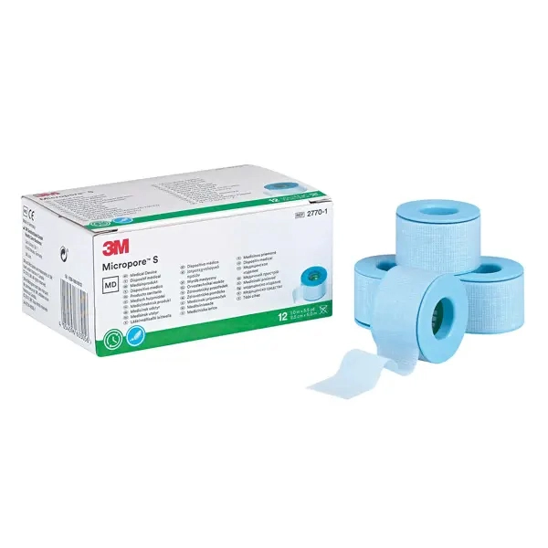 3M Micropore S, Silikonpflaster, blau