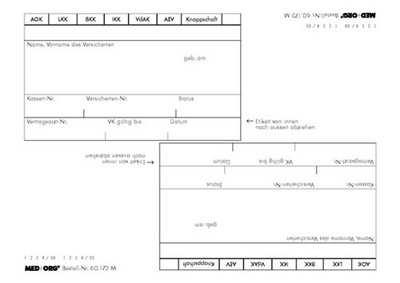 Med+Org Adressfeld-Aufkleber Rezeptformat