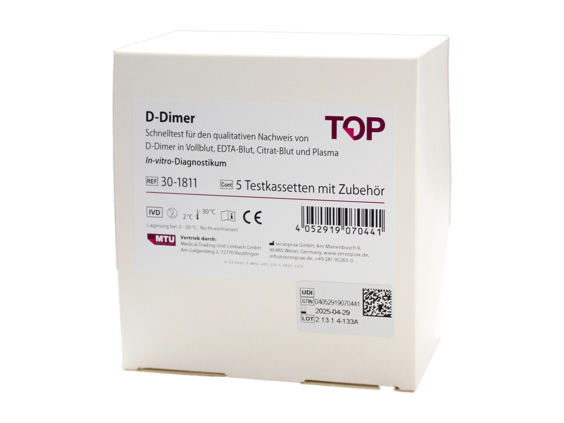 TOP  D-Dimer Kassettentest