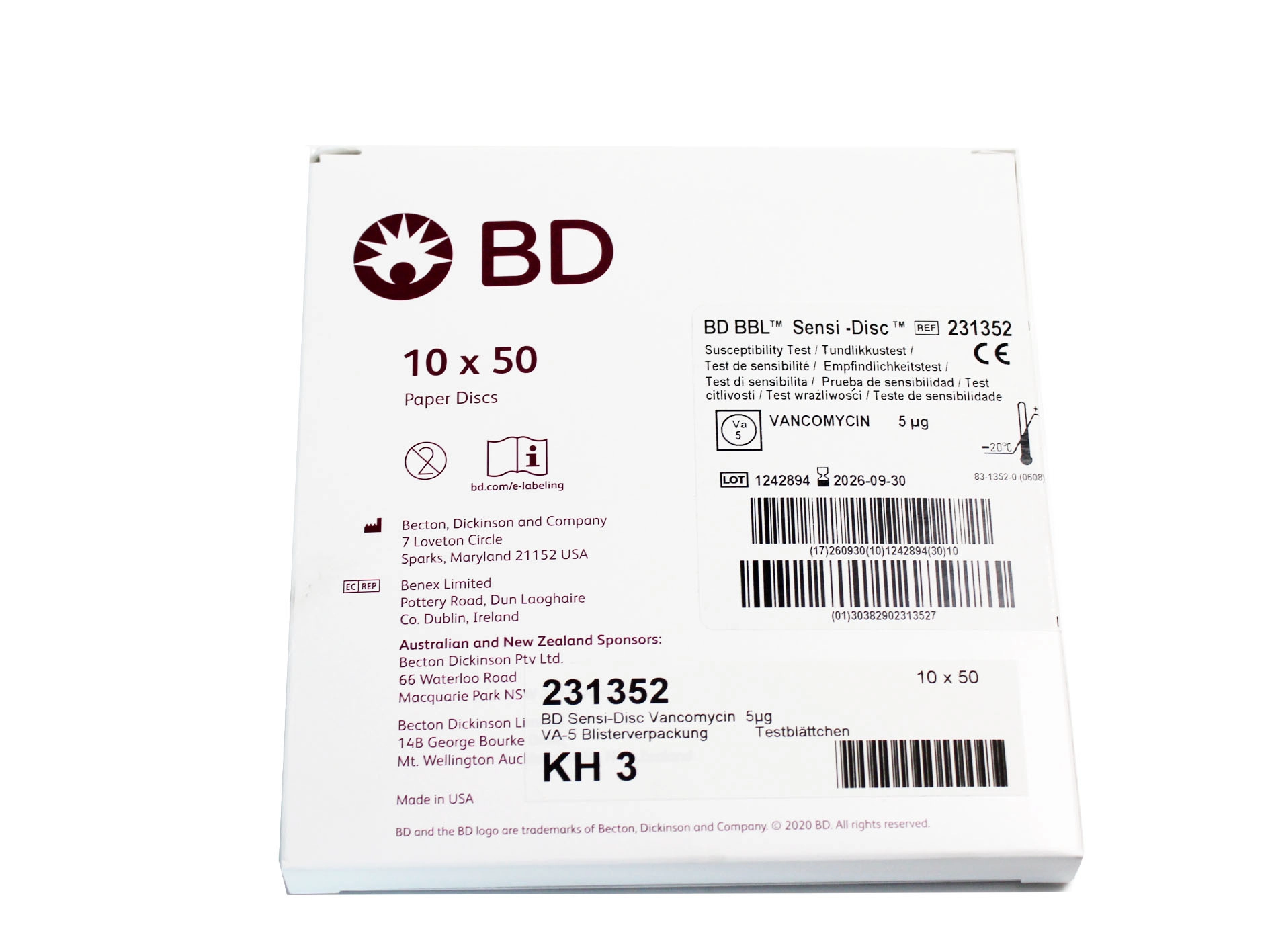 BD BBL  Sensi-Disc  Vancomycin  5µg