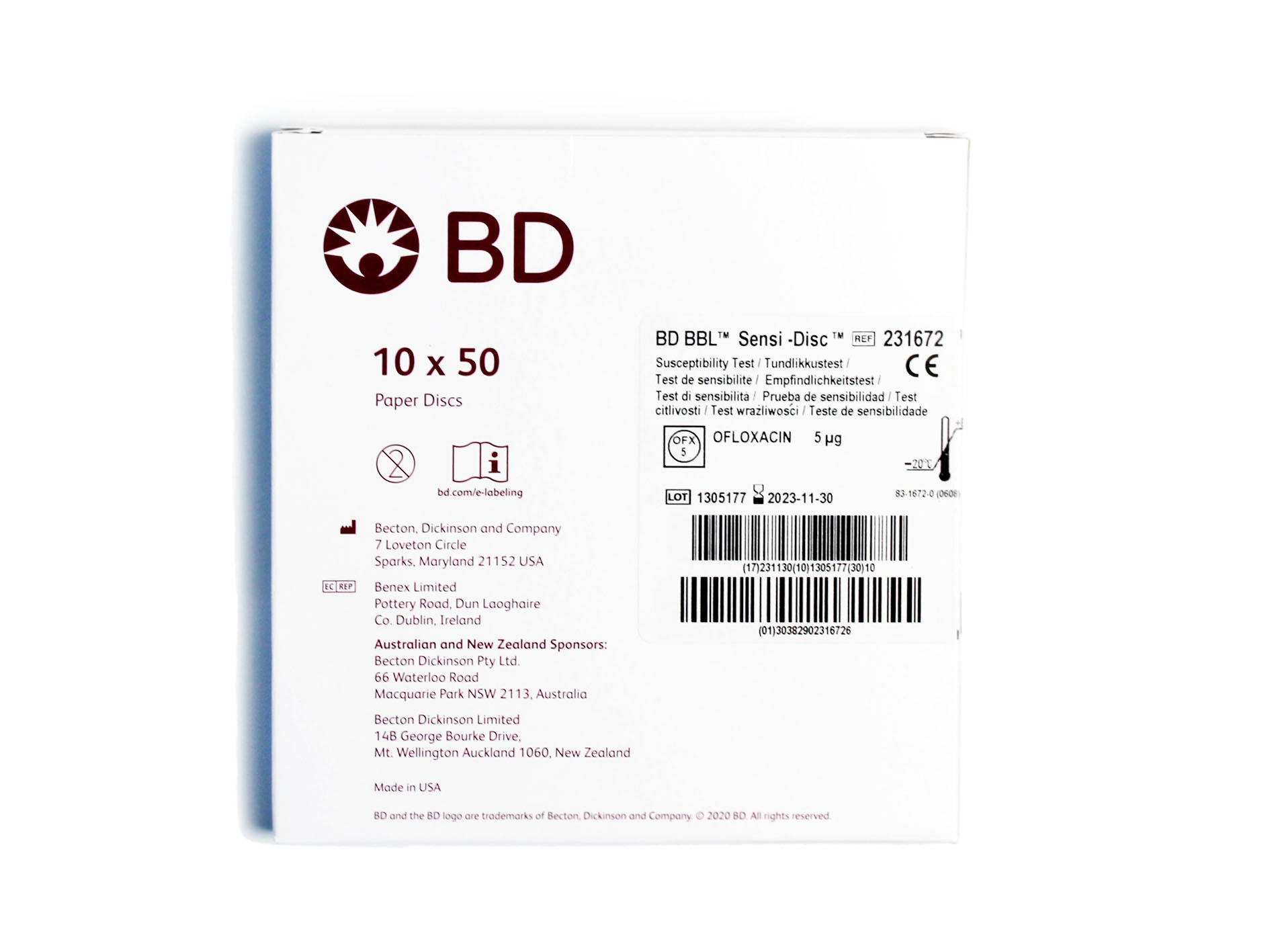 BD BBL™Sensi-Disc™ Ofloxacin