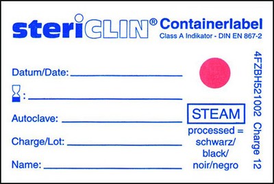 Containerlabel mit Dampfindikator